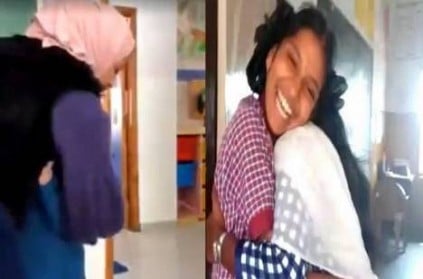 telangana teacher greets student with love inspired by viral video