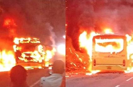 The bus caught fire with 75 passengers traveling to Sabarimala