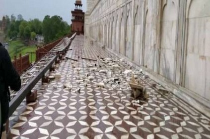 The thunder attack on the Taj Mahal- damage to the roof