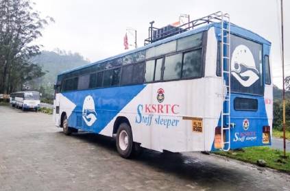 Tourists coming to Kerala Munnar travel and sleep KSRTC bus