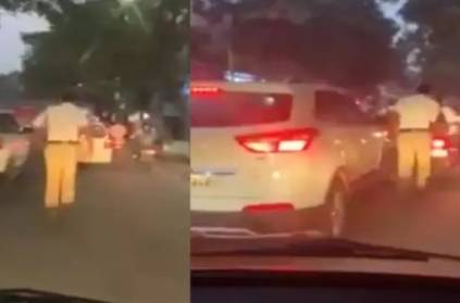 traffic police runs 2 KM to make way for ambulance video