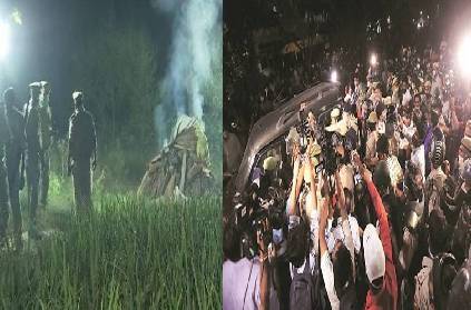 up hathras gangrape police forcibly performs last rites of victim