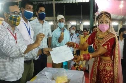 UP woman has come to the polling station to get married.