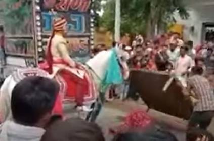 VIDEO: Horse runs away with groom at wedding goes viral