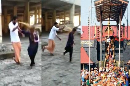 Video Woman On Way To Sabarimala Attacked With Pepper Spray