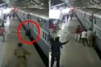 WATCH: Cop saves woman after she slips while boarding a running train