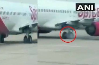 WATCH: Flight makes emergency landing in jaipur after a tyre bursts