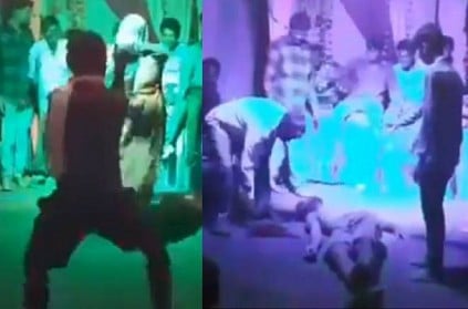 WATCH: Man dies after tumbling to floor at Ganesh immersion in MP