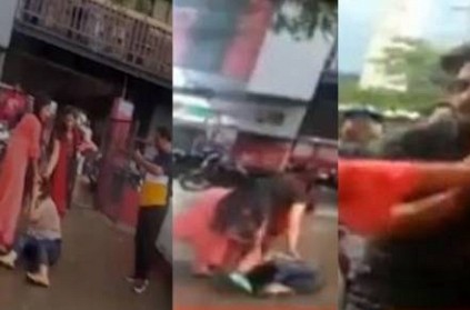 Woman hitting her husband for watching movie with another woman in MP