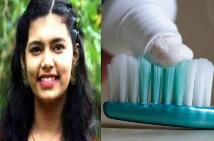 Young girl mistakenly brushing teeth with rat poison