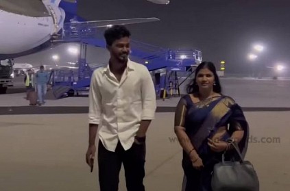 Youth took his mother in flight for first time video viral
