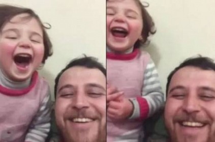 update over 3-years old Syrian girl laughed video viral