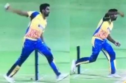 Ashwins Bizarre bowling during TNPL match video goes viral