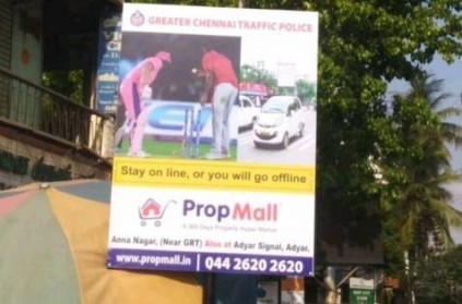 Chennai Traffic Police creative campaign in traffic rules Viral Photo