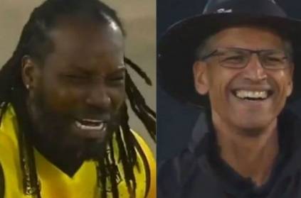 chris gayles cry baby face makes entire stadium to laugh