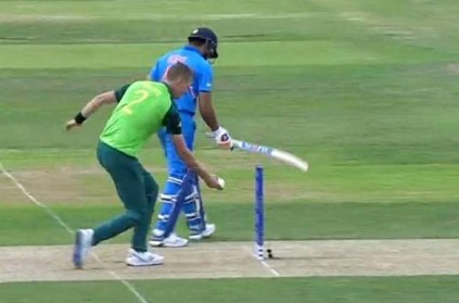 Chris Morris attempt to Mankad Rohit Sharma in a WC Match