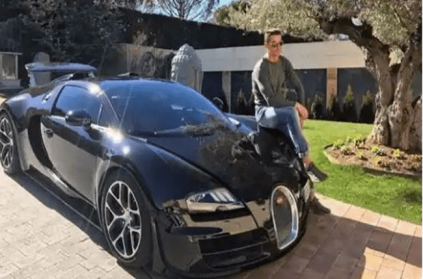 Cristiano Ronaldo Bugatti Veyron met Accident