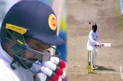 Dhananjaya de Silva gets dismissed hit-wicket against West Indies