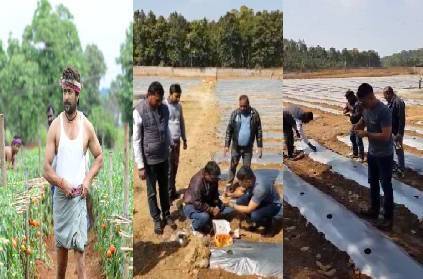 dhoni tries his hands in organic farming shares video