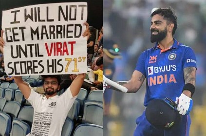 Fan who vowed not to get married till kohli century married now