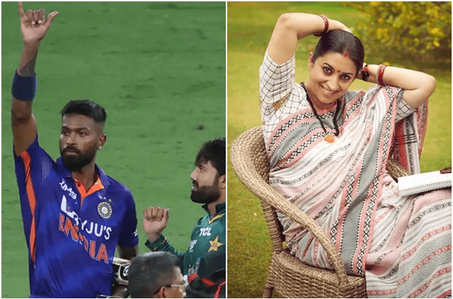 Hardik Pandya nod to DK Smriti Irani reaction goes viral | Sports News