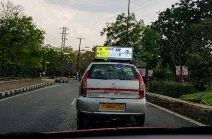 Hyderabad Taxi driver puts IPL Scoreboard On the top of his taxi viral