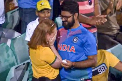 Indian fan reveals how he planned the proposal during IND v AUS ODI