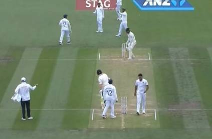 Indian fielder confuses Newzealand batsman and umpire warns