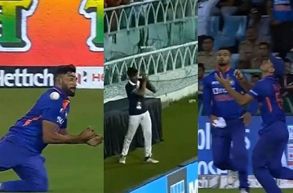 indian players miss catch in same over ball boy take catch