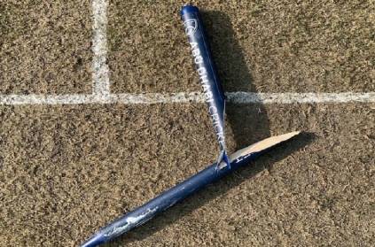 ipl cricket mi fast bowler trent bolt bowling stump broked