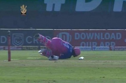 IPL2020: Tewatia knocked down after hit on chest by Saini beamer