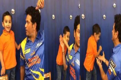 irfan pathan\'s son imran boxing with sachin viral video