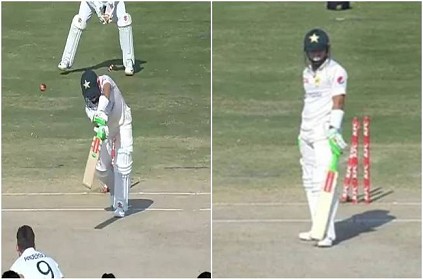 James Anderson bowls unplayable delivery to Mohammad Rizwan