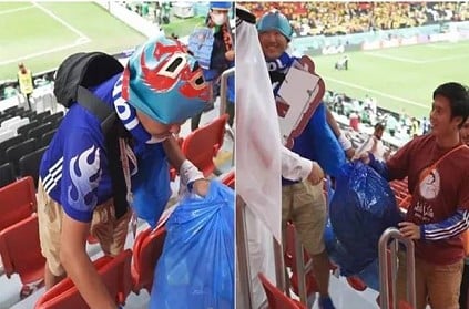 Japan Fans Cleaning Stadium After Opening Match in FIFA WC