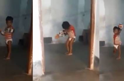 kid playing cricket, video goes viral on social media