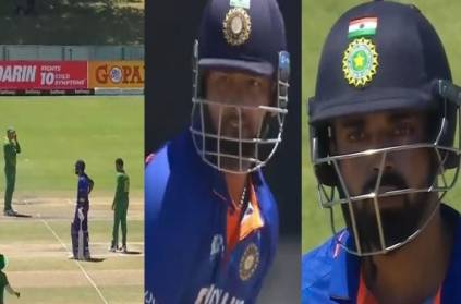 kl rahul get angry with rishabh pant after run out chance