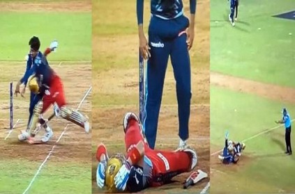 Kohli, Sai Kishore fall down after collision during RCB vs GT match