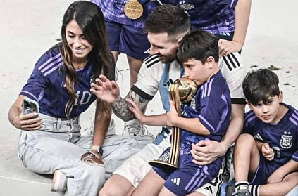 Lionel Messi with his wife and kids moments