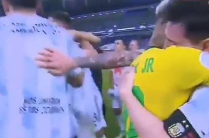 Messi consoles Neymar after Brazil lose Copa America 2021 final