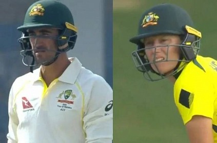 mitchell starc and his wife alyssa healy bat simultaneously