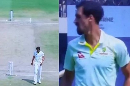 Mitchell Starc blood in his hands during 3 rd test against india