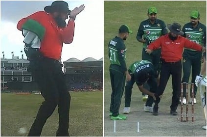 Mohammad Wasim throw leaves Aleem Dar hurt and angry