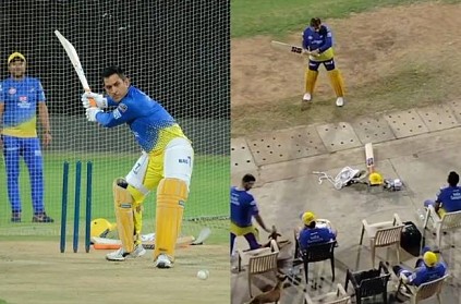 MS Dhoni giving Batting Training to Young CSK Players