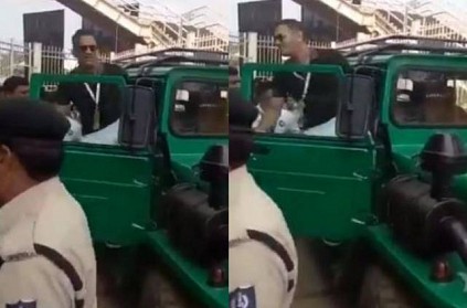 MS Dhoni seen riding new Jonga car, used by Indian Army