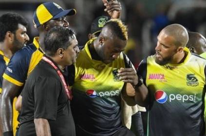 brutal blow of Jamaica Tallawahs hit in Andre Russell head