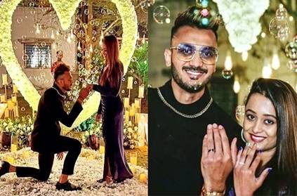 Indian cricket player axar patel engaged with his girlfriend