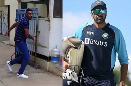 Ravichandran ashwin plays gully cricket in chennai