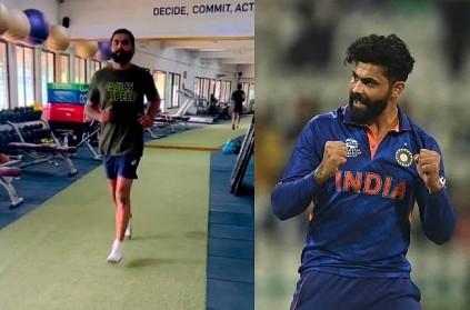 Ravindra jadeja shares work out video with tamil song
