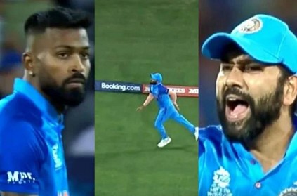 Rohit sharma angry with mohammed shami after fails in fielding
