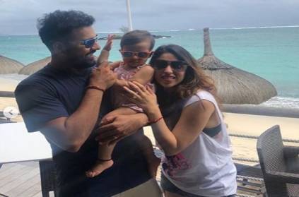 Rohit Sharma comes bat relaxes wife and child to the beach